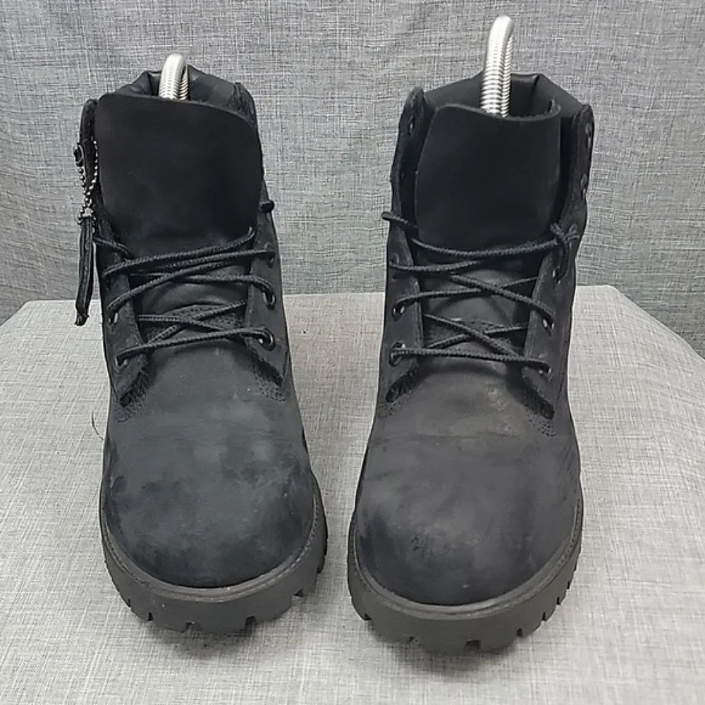 TIMBERLAND Kid's Heel Stitched Emblem Leather Boots 6